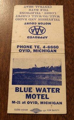 Blue Water Motel - Matchbook (newer photo)